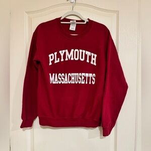 Plymouth Massachusetts red crew neck sweatshirt​​​​​